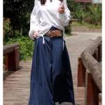 Wide Waist bag linen of fla..