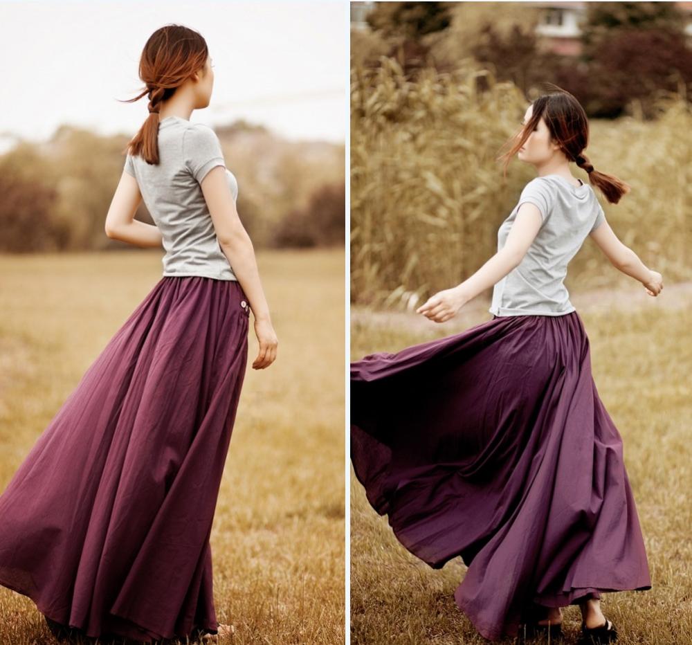 Cotton beaded bell bust big skirt